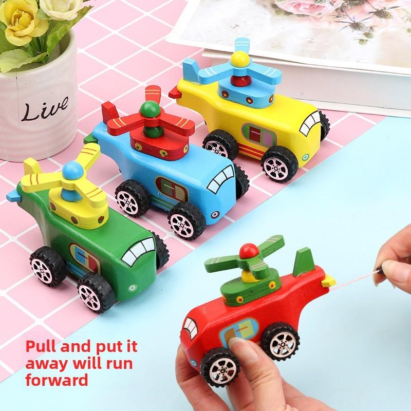 Деревянная игрушка-самолет на веревочке для развития младенцев и детей, подарок