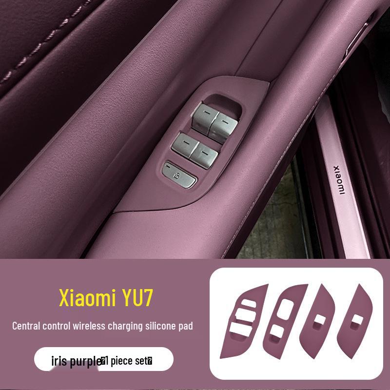 Silicone Mat for Xiaomi YU7: Central Control, Door Panel, Window Lift Handle Protection Pad, Interior Decoration.