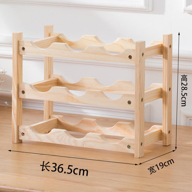 2/3 яруса деревянная винная стойка, собранная стойка-органайзер для кухонной кладовой на столешнице, полка для хранения вина, барные принадлежности