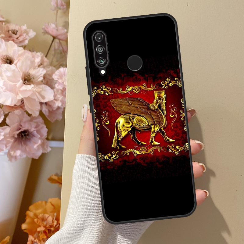 Lamassu Assyrian Winged Bull For Huawei Nova 11 Pro 9 10 SE Y70 Y60 Y90 Y61 Y91 Y73 Y72 12s 12i 11i 8i P30 P40 Lite Case