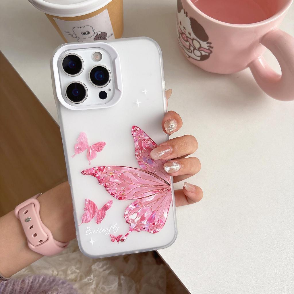 INS Butterfly Phone Case for iPhone 17 Pro Max and iPhone 14/13 - Soft, Stylish Design