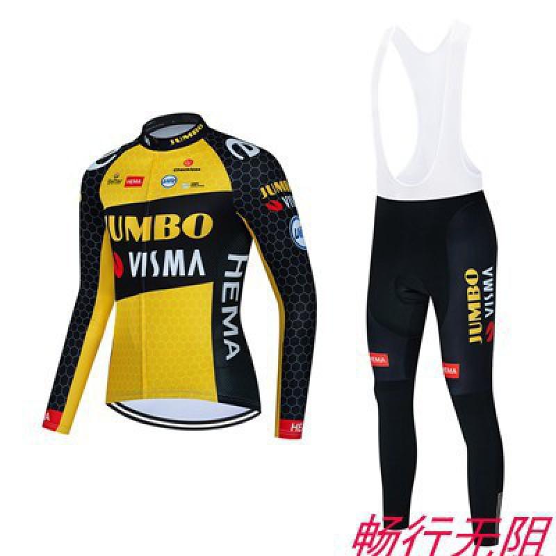 Mens Winter Thermal Fleece Cycling Jersey Set Long Sleeve Warm Bike Riding Apparel Mountain Road