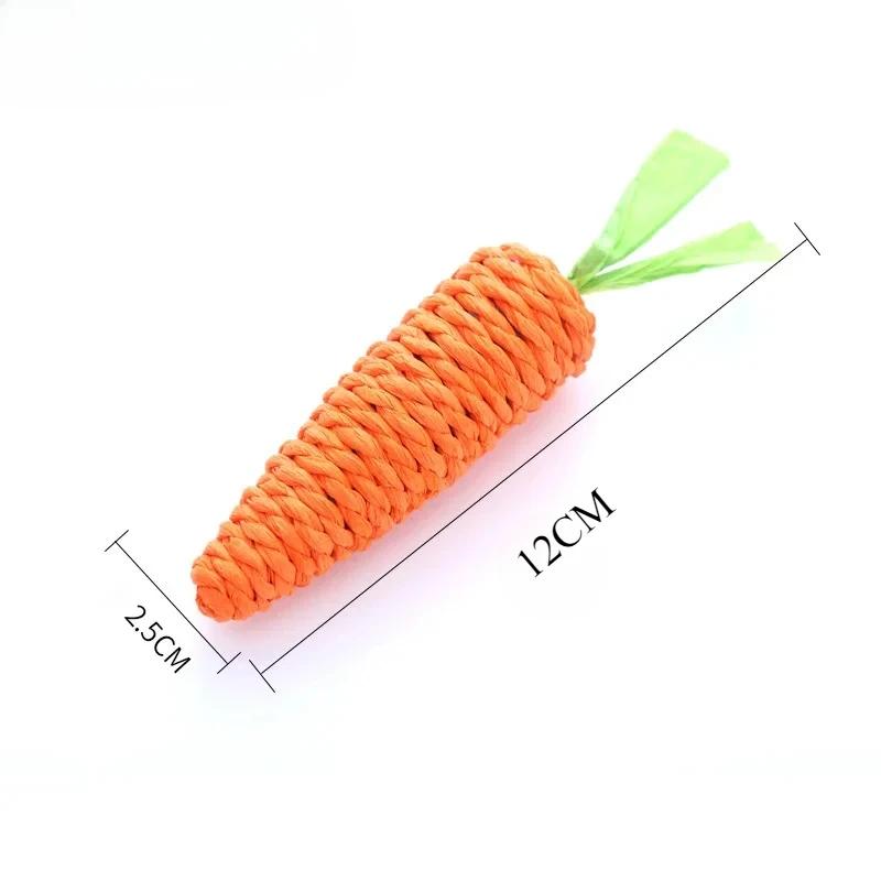 Carrot Teasing Cat Stick, Cat Toy, Hemp Rope, Tear Resistant, Sound Making, Self Raising, Grinding Teeth, Pet Supplies, Toys