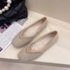 Туфли женские 2024 Diamond Flats Женская летняя обувь Flat Square Toe Pink со стразами и кристаллами Office 39 Beau Today E