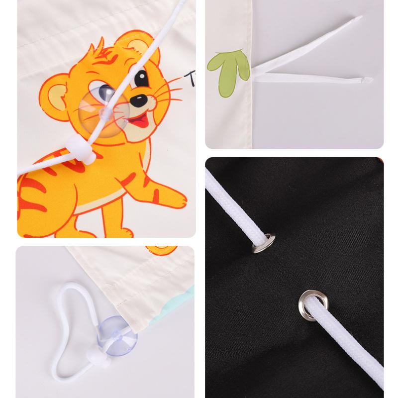 Автомобильные мультяшные шторы Универсальные присоски Типа автомобильные солнцезащитные шторы для боковых окон Защита от солнца Теплоизоляция Боковые солнцезащитные шторы для окон