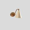 Ivory Cone Shade Handmade Brass Wall Sconce – Minimalist Wall Light