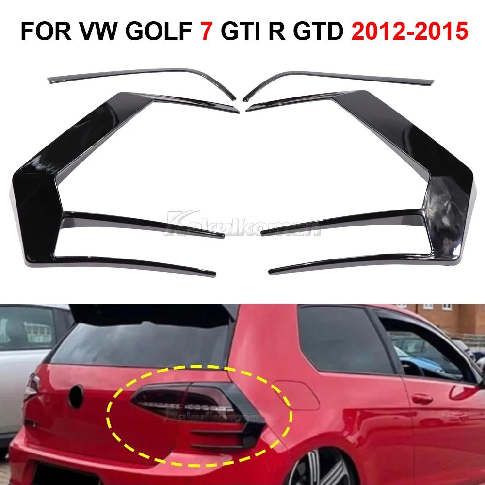 1Pair Rear Bumper Splitter Canard For VW Golf 7 7.5 MK7 MK7.5 GTI R GTD R400 2012- Rear Tail Lamp Spoiler Brake Lamp Trim