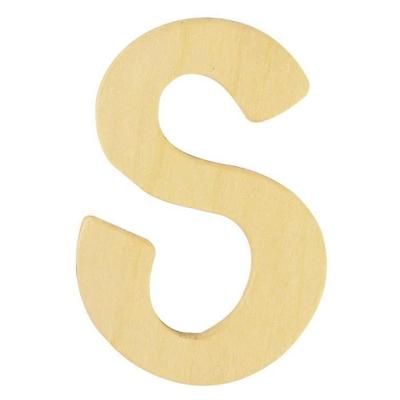 Деревянная буква S FSC Mix Credit, 6 см