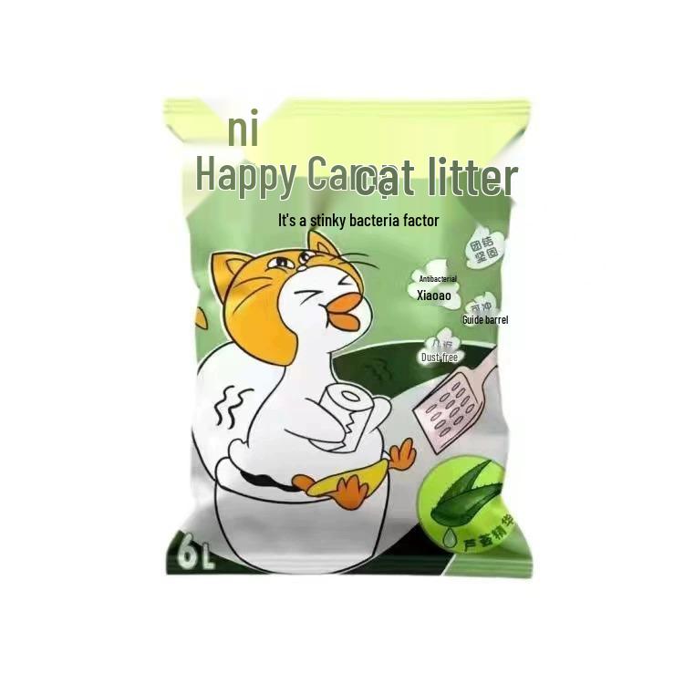 Дезодорирующий смешанный кошачий наполнитель NiYa: Тофу и бентонит, 20 фунтов (6 мешков по 2,5 кг каждый)