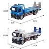 1:24 Electric Trailer Flatbed Truck Sanitation Garbage Car Model Toy Light Music Engineering Vehicle Models Kids Best Presents