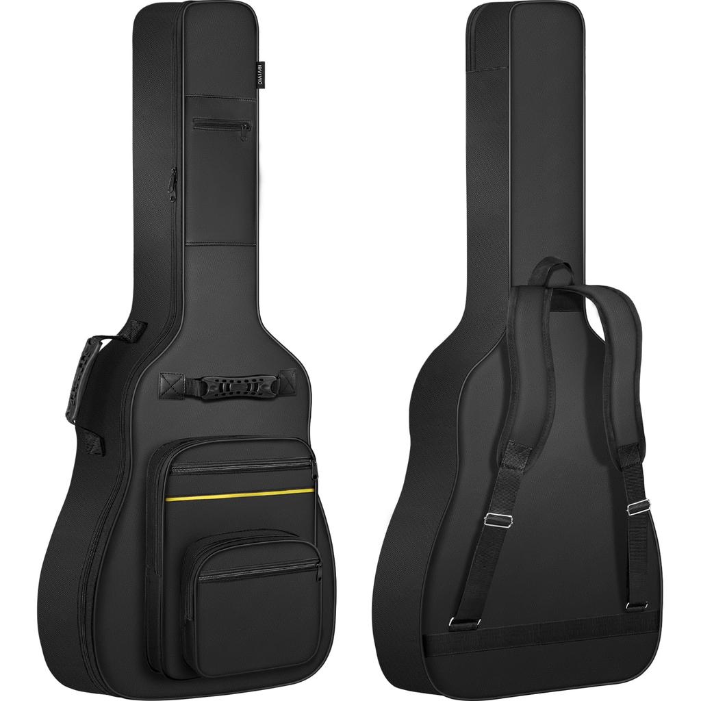 IBVIVIC Soft Guitar Case for Electric Guitars and 5mm Sponge Padded Soft Large 6 Easy to Shoulder or Black Basses, Easy-to-Use, Case, Capacity,