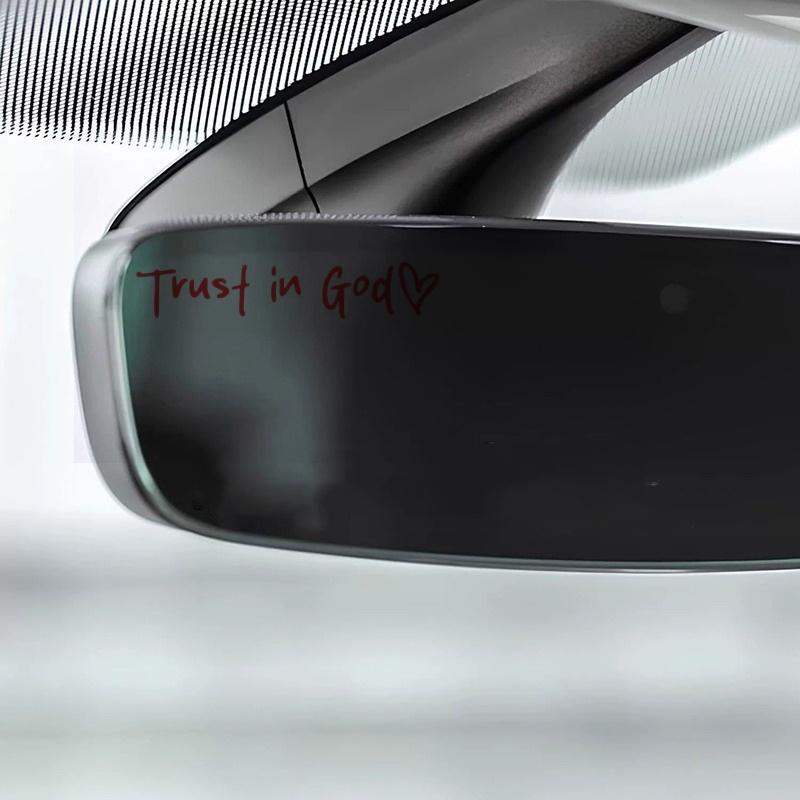 Верь в Бога Сердце Наклейка Декаль Зеркало Заднего Вида Автомобиля Вера Библейский Стих Христианская Церковь Авто Транспорт Бампер Декор