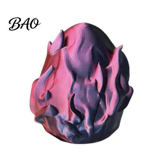 Collectible Dragon Figure Egg with Mini Toy, 3D Printed Miniature Desk Accessory Figurine, Desktop Decoration for Home Office