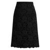 Danmo Autumn Straight Women Skirt Elegant Hollow Out Lace Elegant A-line High Waist Skirts Lady Office Midi Long Skirt