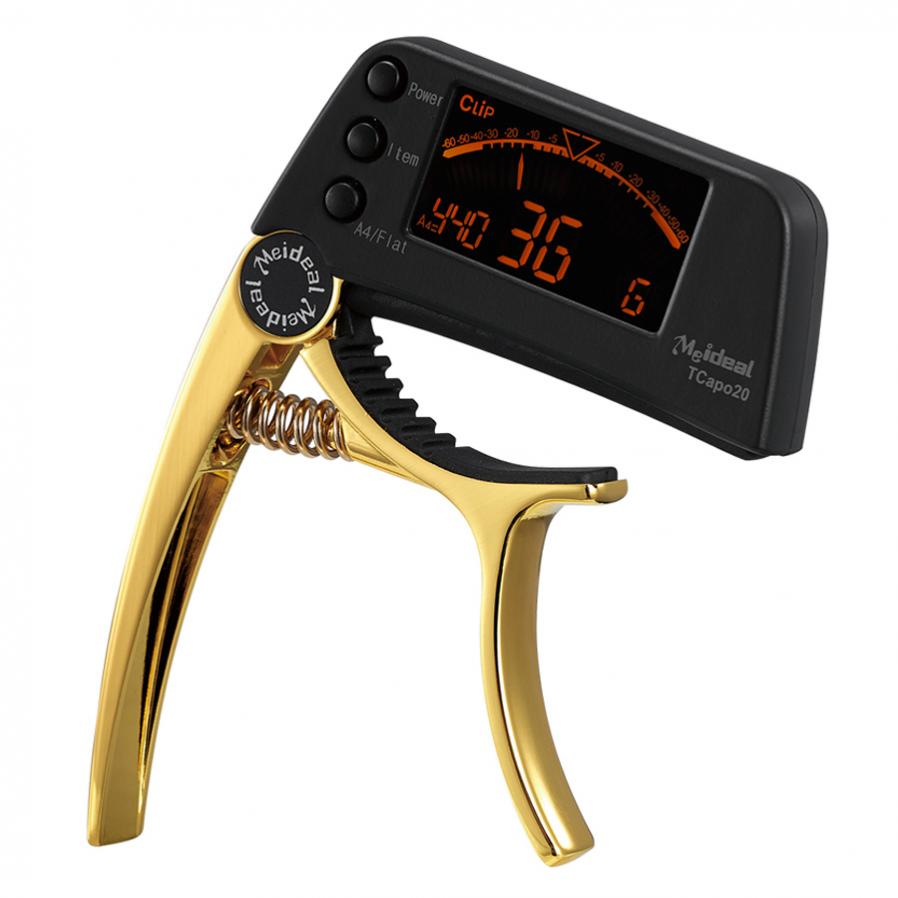 Guitar Tuner Capo 2 IN 1 LCD Screen Zinc Alloy Guitar Capo