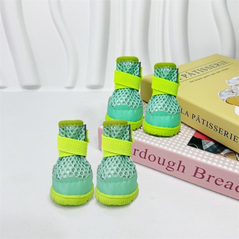 Anti-Slip Small Dog Shoes Breathable Mesh Dog Sandals Fashion Anti-Slip Shoes For Teddy Bichon