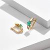 Earrings Zircon Earrings Women's Green Lady Style Stud Earrings Women's Accessories