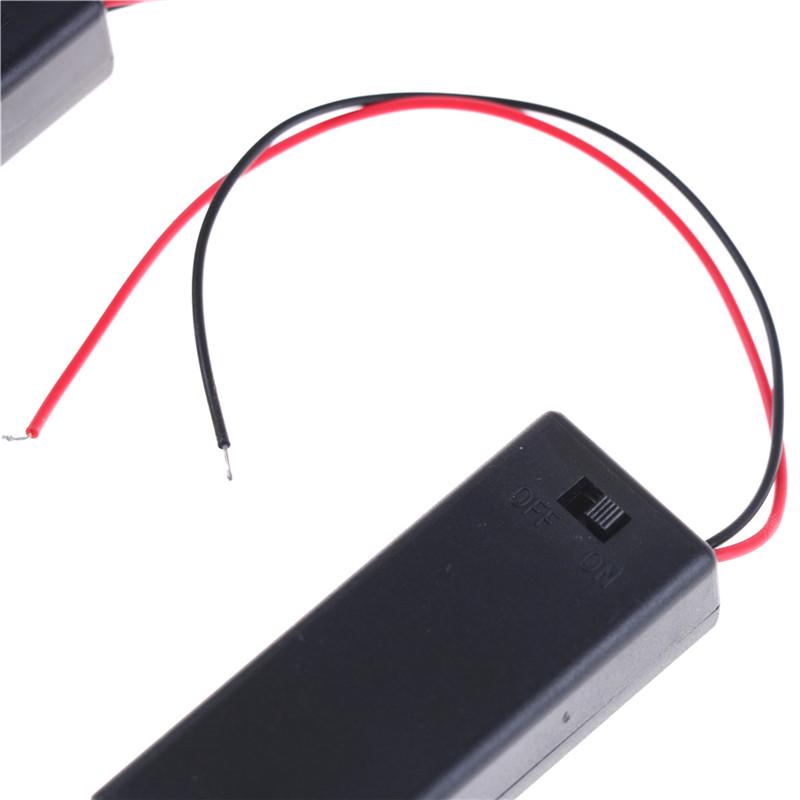 2Pcs 3V 2 Aaa Battery Holder Case With On/Off Toggle Switch Box Pack Cover