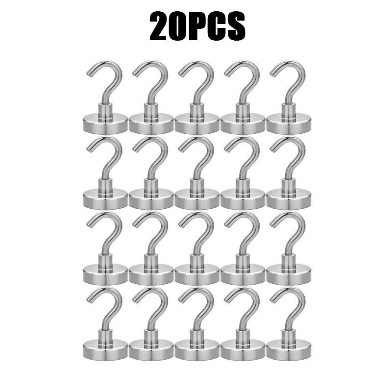 1-80 шт. прочные магнитные крючки многоцелевые крючки для хранения дома кухня бар крючки для хранения ключей крючки для ванной вешалки