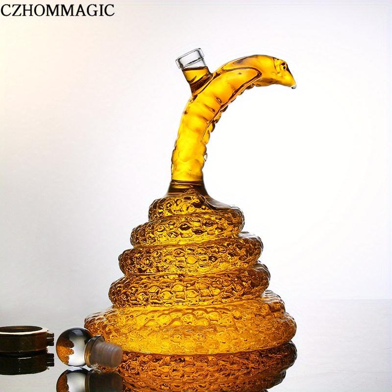 1 шт., бутылка ликера в форме змеи, прозрачный графин для виски, вина, высокое боросиликатное стекло, зодиакальный винный горшок с животным, ремесленный подарок, декорт, графин из змеиного стекла для L