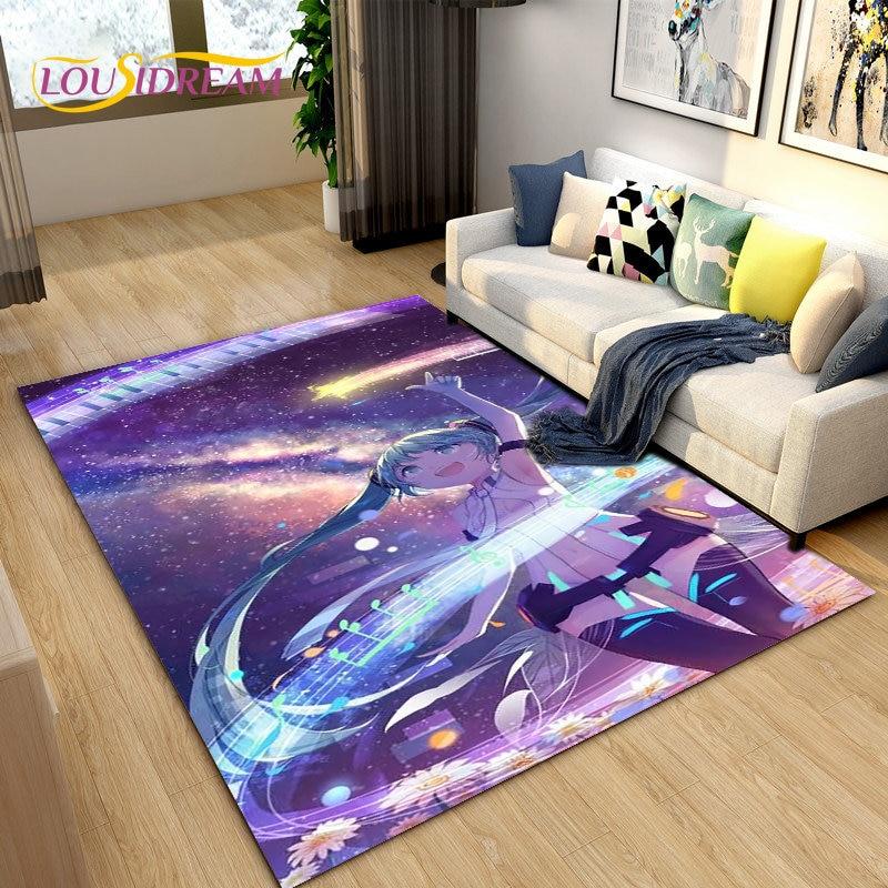 Японская музыка, аниме, мультфильм, 3D коврик, ковер для гостиной, спальни, диван, коврик для украшения, детские игры, нескользящий напольный коврик