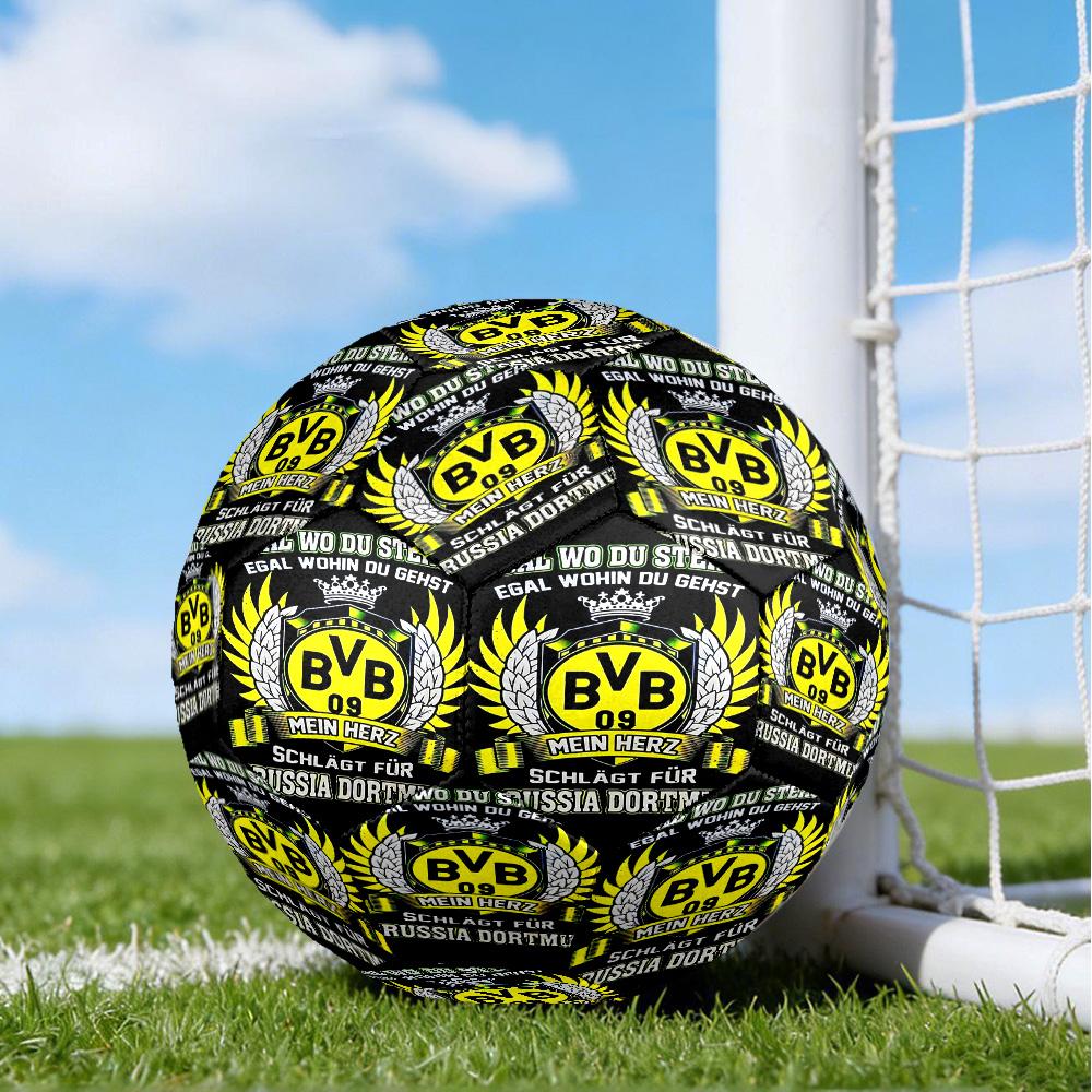 Bvb Soccer Ball Design Printed Size 5 Soccer Balls, High-Quality, Anti-Slip, Protective Football, A Unique Gift , Birthdays, Christmas Gifts