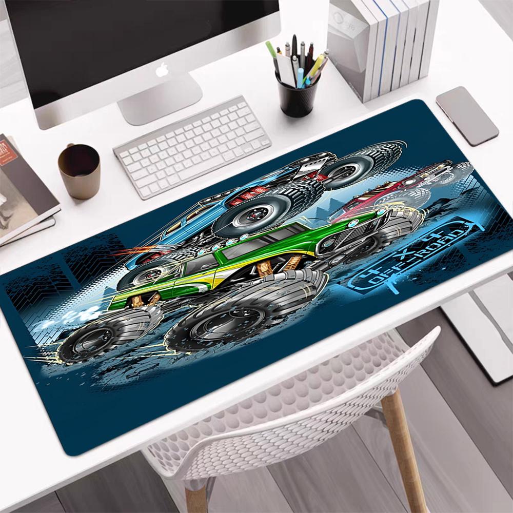 Truck Theme Mouse Pad, Non Slip Rubber Base, Multifunctional Office & Home Decor, Perfect for Workspace Personalization.