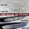 Накладки на фары для Honda Civic 2016-2019 для всех комплектаций