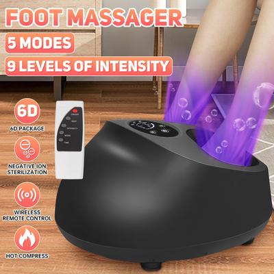 Массажер с роликами для разминания и воздушной компрессией 50 Вт, инфракрасный нагрев, терапия, аппарат для ухода за ногами, электрический шиацу-массажер для ног
