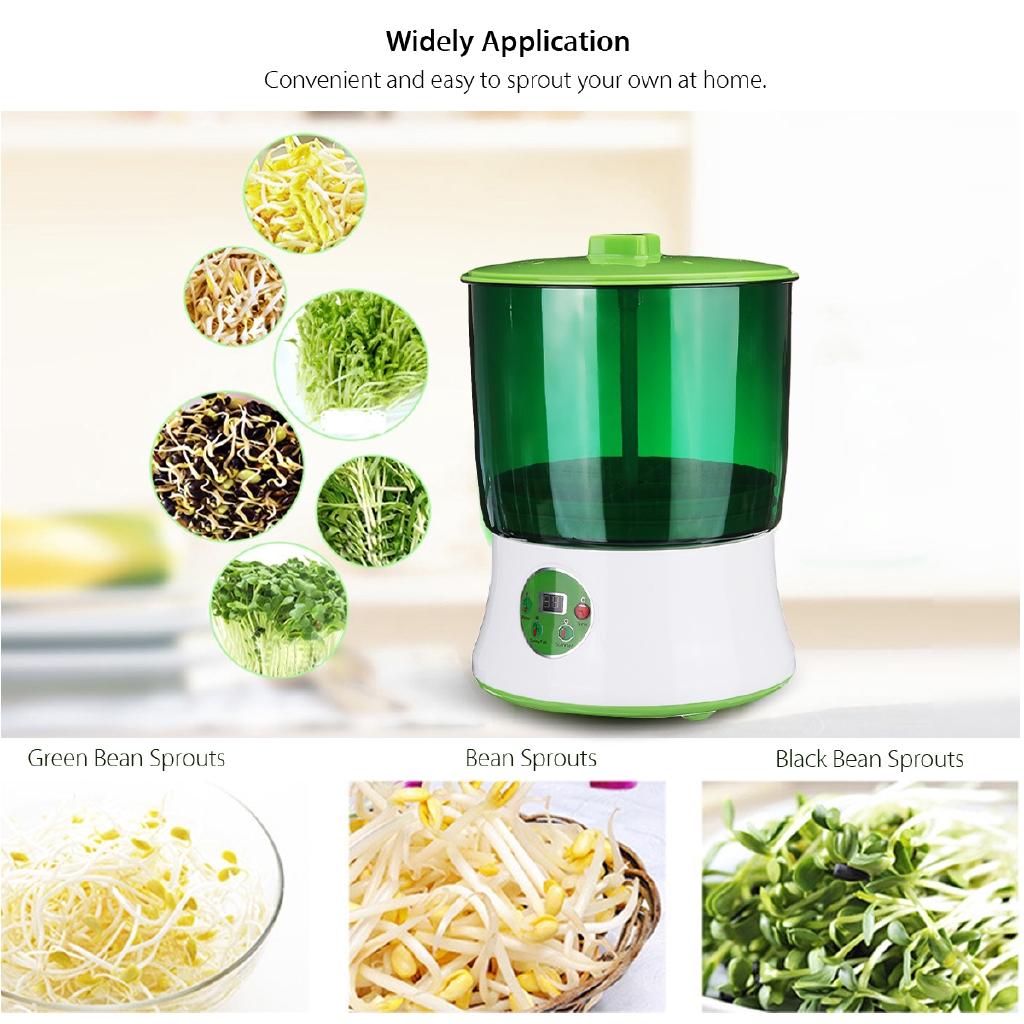 Three Layers Multifunctional Automatic Bean Sprout Machine Homemade Sprout Bud Machine Intelligent Microcomputer Control 8W