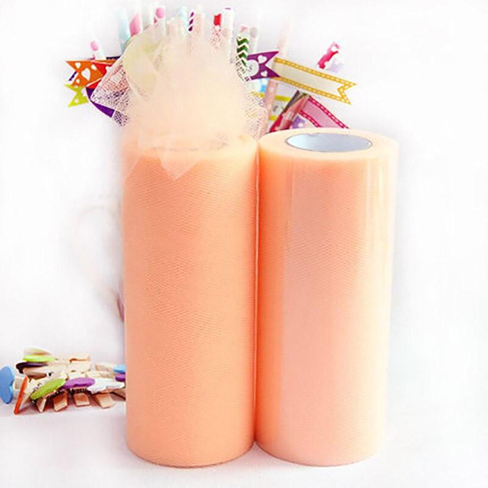 Tulle Roll With 6inch 22M Gauze Reel Tutu For Party Flower Ball Skirt Gift Wrap Wedding Ragdoll Headdress Decoration Supplies