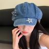 Sweet Vintage Denim Hat Cool Newsboy Cap Simple Women Artist Hat Party