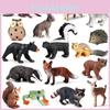 Owl Squirrel Wild Animal Figures Set For Kids Gift Easter Christmas Birthday Cake Decorations Plastic Toy Collection