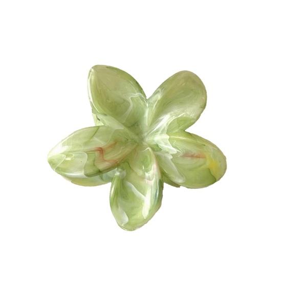Hair Claw Flower Shape Stable Grip Summer Back Head Hair Clip Vibrant Color Non-Slip Shower Hair Claw Hair