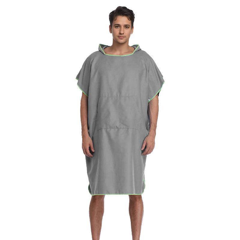 Взрослое пляжное полотенце/накидка из микрофибры с капюшоном для быстрого высыхания