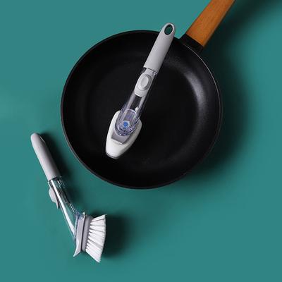 2475 Горшки и блюда для мытья, Мыть посуду, Кухонный бытовой длинная ручка Чистящая салфетка Ленивое моющее средство, Автоматически добавлять жидкость для мытья горшков, Щетка