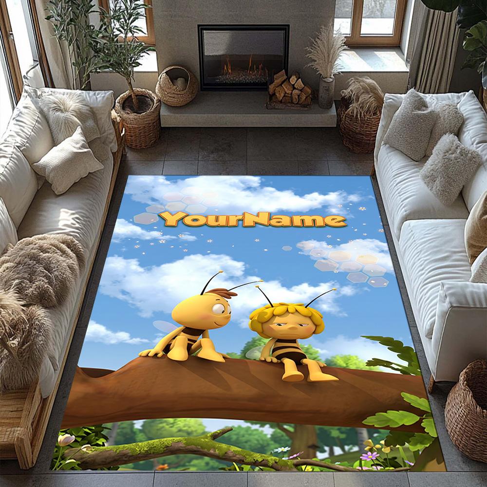 Biene Maja Customize Text Area Rug Suitable for Bedrooms Balcony Study room Dormitory Antislip Carpet Decorate Offices Spiritual Gift