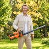 Electric Hedge Trimmer Cordless Battery-powered Hedge Cutter with 100 W Motor Power Cordless 51cm Cutting Length ABS Orange