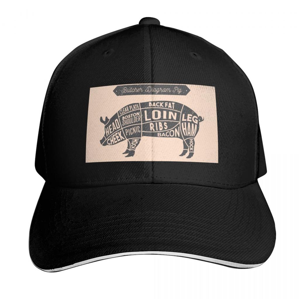Diagram Pig Baseball Cap Luxury Hat golf hat genuine luxury Women cap western Hat Womens Beach Outlet Unisexs