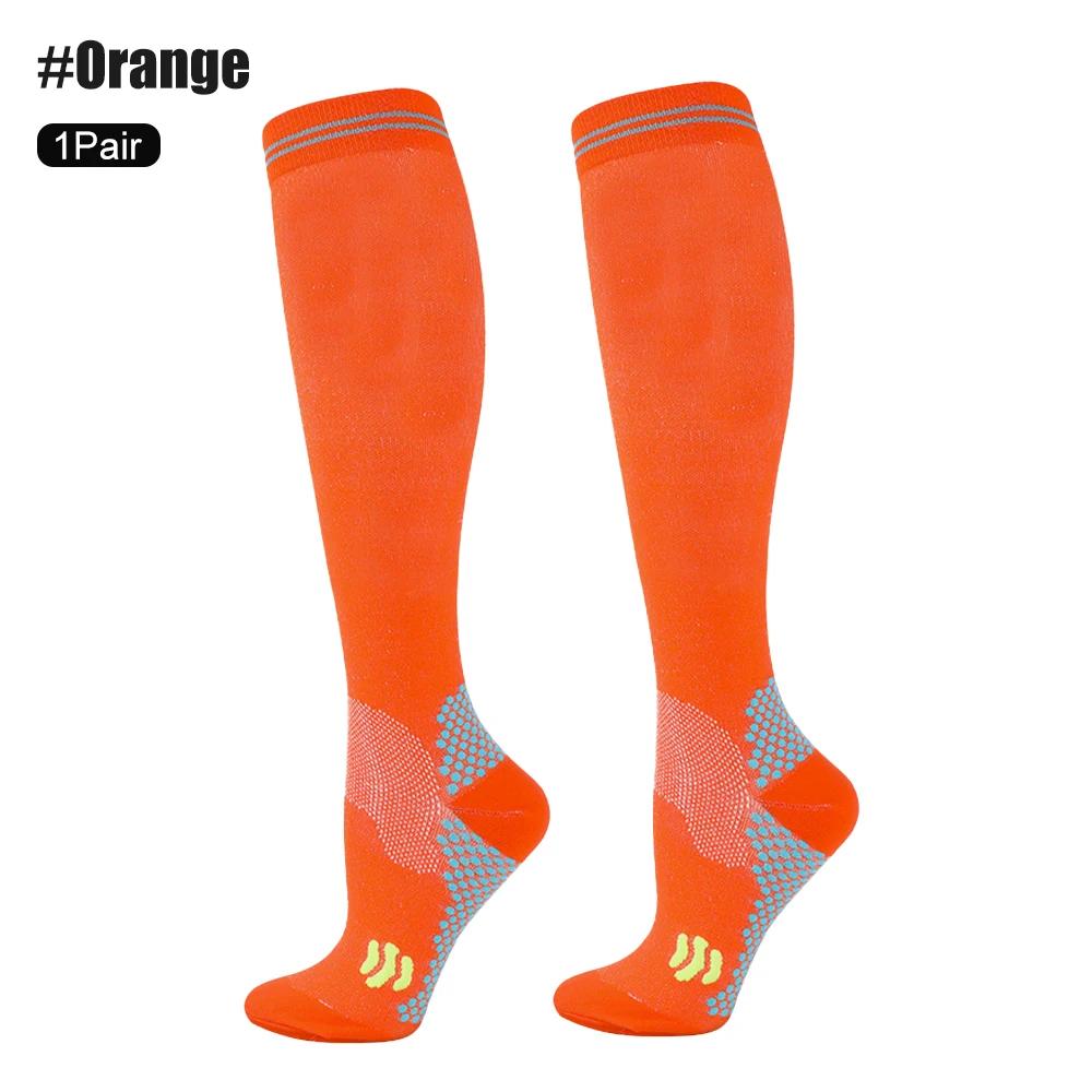 1Pair Sports Compression Long Socks Breathable Calf Nylon Socks for Running Basketball Football Volleyball Fitness Men Women