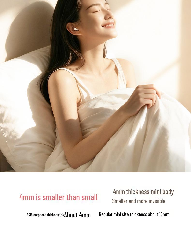 Мини-стакан Беспроводные Bluetooth-наушники: Подходит для сна, Высококачественный звук, Длительное время работы от батареи, Конструкция со снижением шума