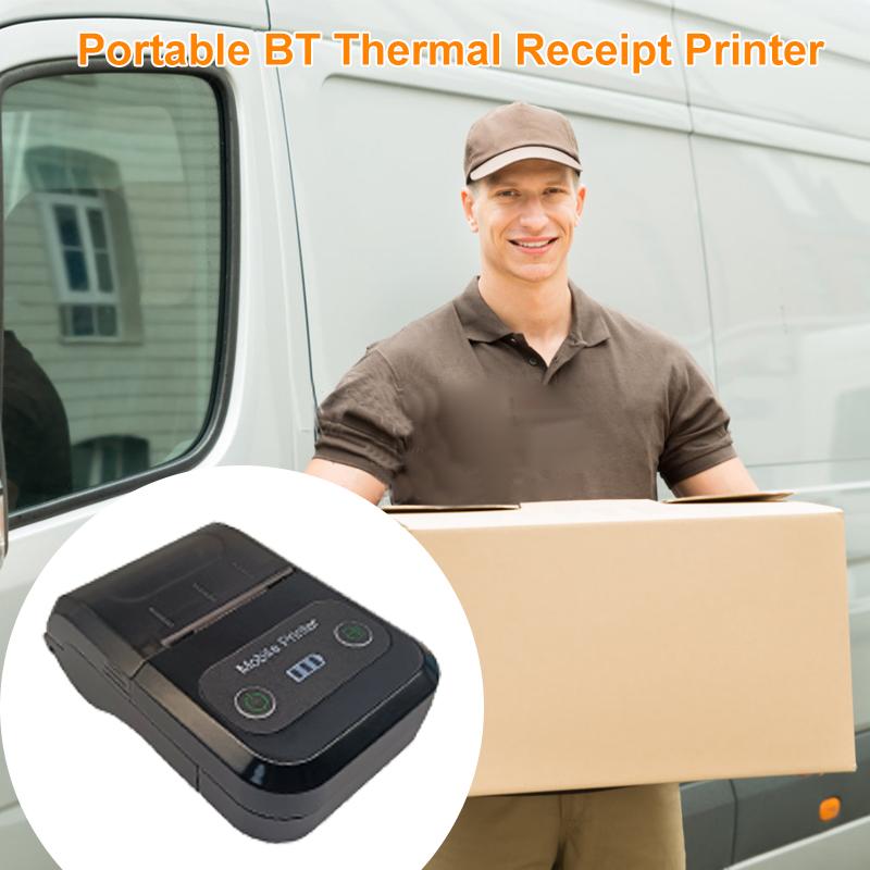 Портативный термопринтер BT 58 мм 2-дюймовый мини-принтер BT Термальный чековый мобильный принтер