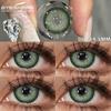1 Pair Natural Color Contact Lenses Color Contact Lenses for Eyes Gray Eye Contacts Blue Eye Lens Fashion Green Lenses