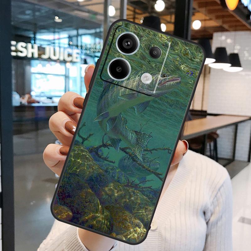 Rainbow Trout Fishing Skin Case For Xiaomi Redmi Note 13 Pro 10 11 12 14 15 Pro Plus Redmi 15C 14C 10C 12C 13C 15 Cover