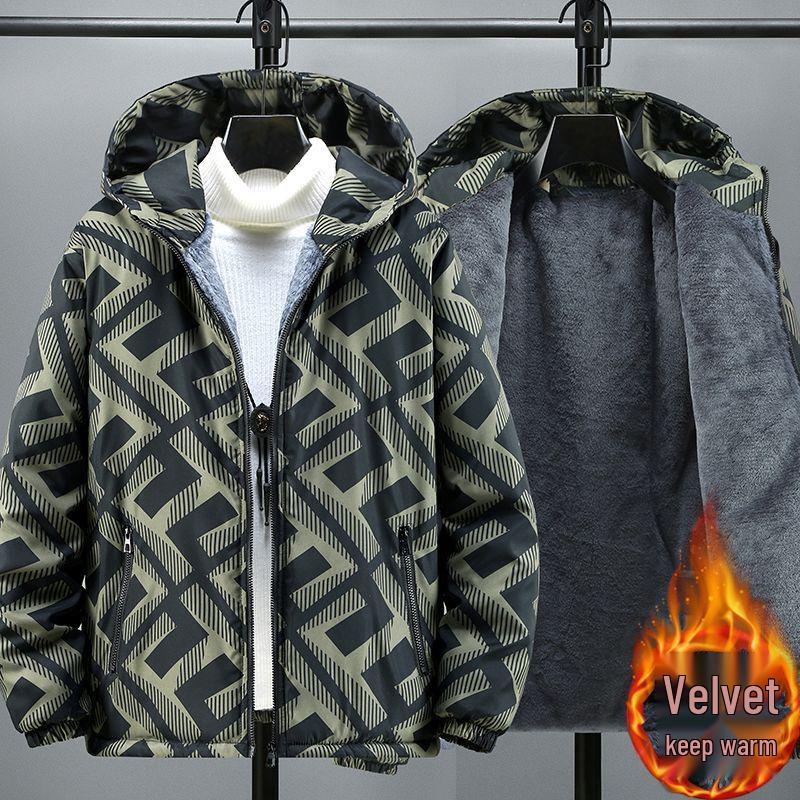 Европейская модная мужская клетчатая жаккардовая куртка с воротником-стойкой - Весенне-осенний повседневный топ в корейском стиле