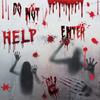 Large Size Scary Halloween Sticker Electrostatic Halloween Bloody Decal Window Ghost Decal  Home