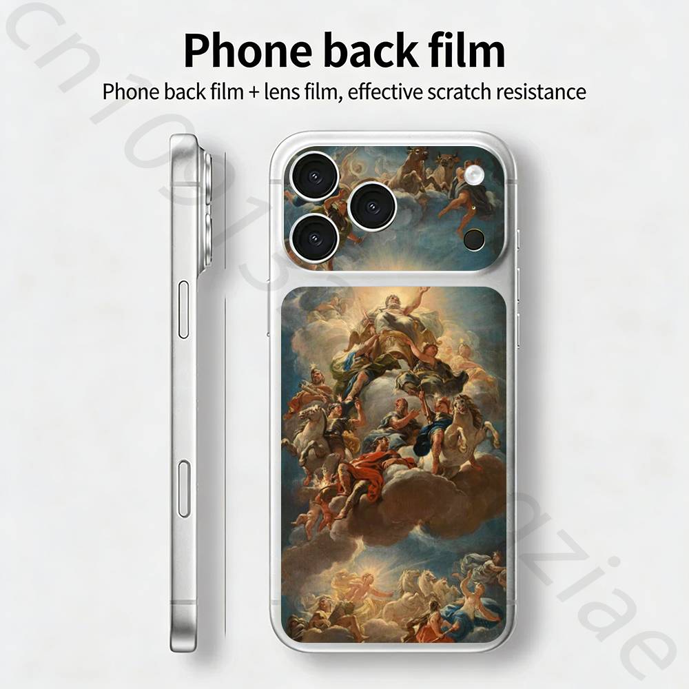 Цветы Красной Розы Для iPhone 17 pro Max /17 pro Полное Покрытие Наклейка Кожаная Обмотка 3D Цветная Задняя Защитная Пленка-Наклейка