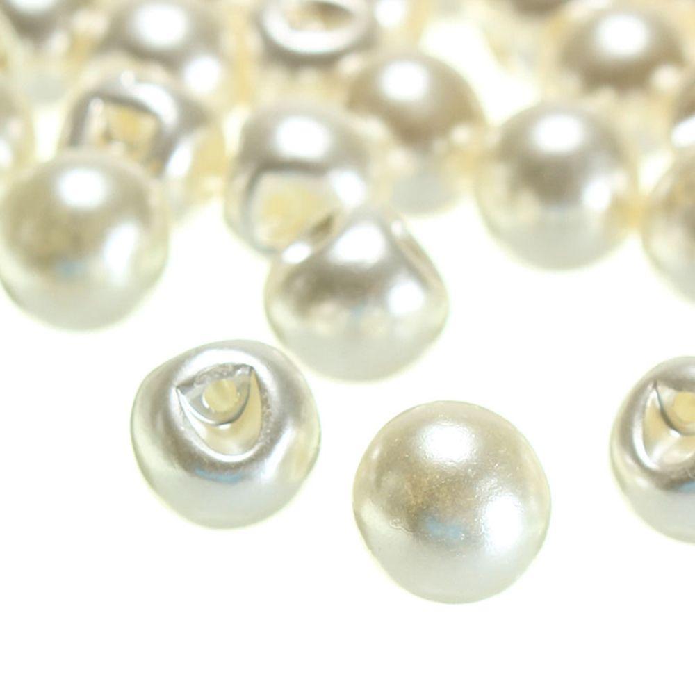 50PCS/100PCS 10mm DIY Crafts Clothing Dress Accessories Scrapbooking Pearl Buttons Sewing