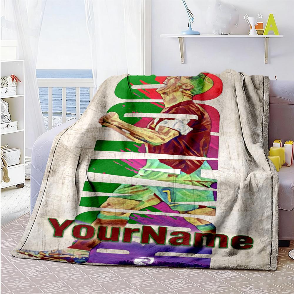 Cristiano Ronaldo 23 Personalized Name Blanket Cozy Personalized Blanket Warmthful Decor Great for Nap Chair Office Home Decor Four Seasons Universal