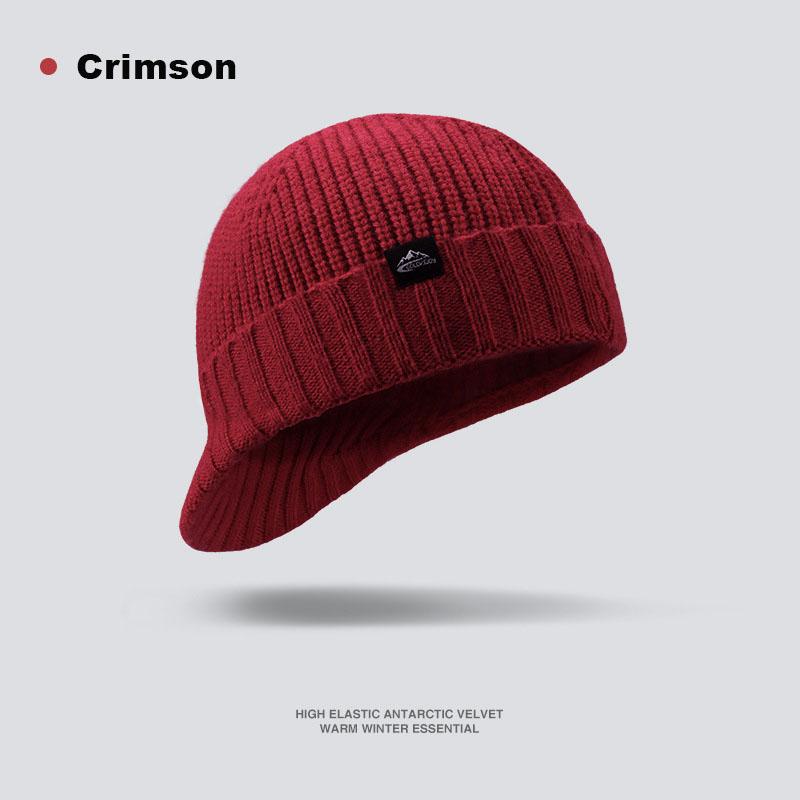 Зимняя лыжная шапка, вязаная шапка с утиным языком, теплая, морозостойкая, ветрозащитная, защита ушей для мужчин и женщин